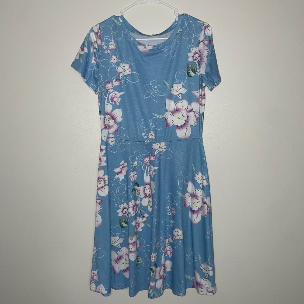 Floral Blue Dress
